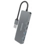 Aisens Hub USB 3.2 Gen 2 con 4 Puertos (2x USB-A y 2x USB-C), 10 Gbps, Gris